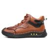 Botas Martin Masculinas de Solado Grosso, Novidade de Inverno Transfronteiriça 2025, Botas de Caminhada Modernas, Botas Curtas Quentes Casuais de Couro Genuíno de Primeira Camada