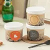 400ml600ml Caneca Doodle Grama Fada Queimada Caixa de Embalagem Resistente a Altas Temperaturas Copo Especial para Leite Pudim de Iogurte Couro Duplo com Tampa