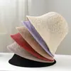 Sombrero de pescador de ganchillo de cáñamo helado de doble cara primavera y verano nuevo protector solar transpirable sombrero de cubo tendencia simple casual plegable
