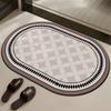 Alfombrilla de Baño, Alfombrilla Antideslizante Absorbente de Agua para Puerta de Inodoro, Alfombra de Baño Fuerte Absorbente de Agua de Tierra de Diatomeas