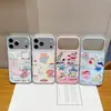 La nueva funda de teléfono de diamante de color claro KT cat de Koyi es adecuada para iPhone 17 Pro Max, linda para Apple 16, 15 y 14