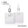 Transfronterizo en stock cuadrado grueso PU cuero etiqueta de equipaje flip impresión LOGO cuero multicolor pase de abordar venta al por mayor