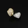 Anillo de Corazón Nuevo Anillo de Zirconia Hip-Hop Europeo y Americano Transfronterizo Anillo Moda Tendencia Joyería para Hombre Venta al por Mayor