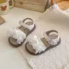 Zapatos de Princesa Lolita Dulces de Encaje de Moda para Niñas 2026 Verano Nuevos Sandalias de Tira con Lazo y Suela Suave