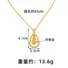 Collar Colgante de Calabaza Inteligente de Zirconia Más Vendido para Mujer, Aretes Antiguos de Oro Arena, Estilo Palacio, Joyería Duradera, Venta Directa