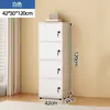 Armario de almacenamiento minimalista y moderno con cerradura, adecuado para sala de estar, montado en la pared, armario de almacenamiento multi-compartimento, armario de almacenamiento doméstico de cinco cajones
