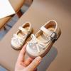 Zapatos de Cuero para Niñas 2025 Otoño Nuevo Lazo Zapatos de Princesa para Bebé Niña Planos de Moda y Cómodos para Niñas Tendencia Transfronterizo