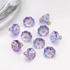 Novo Estilo Chinês Flor de Lótus de Vidro Base Grampo de Cabelo Hanfu Pulseira Colar Contas Feito à Mão DIY Pingente Acessórios