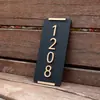 Placa de número de puerta, estilo de lujo ligero, diseño creativo, número de habitación de hotel personalizado, pegatina de número de habitación