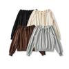 Sudadera Holgada con Tirantes y Hombros Descubiertos para Mujer, Nuevo Estilo Coreano de Otoño, Jersey Holgazán, Sudadera con Mangas Largas de Moda