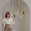 Luminária pendente de balcão de bar designer minimalista nórdico com design de mármore, luminária moderna simples e de luxo leve para sala de jantar e cabeceira