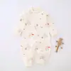 Ropa para Bebé Recién Nacido Algodón Puro Clase A Mameluco sin Costuras Unisex Mono de Manga Larga para Bebé Ropa Estilo Monje para Todas las Estaciones