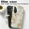Funda de teléfono fina y ligera con patrón de mármol de lujo ligero para iPhone 16, iPhone 17, funda de teléfono de carcasa dura con película, disponible para dropshipping
