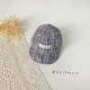 Chapéu Infantil Xadrez Retrô Estilo Novo Primavera e Outono Menino e Menina Aba Macia Boné de Bico Boné de Beisebol Proteção Solar