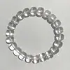 Cuentas de Vidrio Transparente Blanco con Forma de Píldora, Cuentas de Barril Estilo Antiguo, Pulsera de Círculo Único Unisex, Hilo de Cuentas de Vidrio, Venta al por Mayor desde el Fabricante