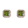 Pendientes Cuadrados de Diamantes Micro-pavimentados de Diseño de Moda de Nicho para Mujer, Exquisitos, Simples, Lujo Accesible, Versátiles y Súper Brillantes Pendientes de Aguja de Plata S925