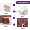 Adesivos de parede autoadesivos 2D brilhantes à prova d'água de vinil mais vendidos internacionalmente, adesivos de azulejo autoadesivos para cozinha e banheiro 30x30cm