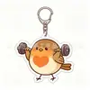 Pingente Chaveiro Acrílico Pisco-de-peito-ruivo Europeu Desenho Animado Criativo Presente Decoração de Mochila Mercadoria de Anime Transfronteiriça