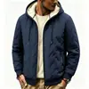 Chaqueta con capucha de lana de cordero ultrasónica de algodón de talla europea transfronteriza para hombre de mediana edad y ancianos, acolchada con terciopelo, talla grande, chaqueta para hombre