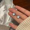 Brincos de tarracha de metal com estrela de zircônia design feminino senso de nicho personalidade simples versátil temperamento moda brincos retrô brincos