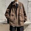 Chaqueta de Trabajo Holgada Estilo Japonés Street Vintage para Hombre Primavera y Otoño Top Combinable