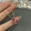Collar de trébol de cuatro hojas estilo nuevo 18K mariposa turquesa collar totalmente de diamantes cadena de clavícula de lazo de madreperla blanca diamante rosa amarillo
