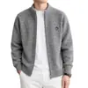 Cárdigan de Lana para Hombre con Cuello Alto Estilo Old Money 2026 Otoño Invierno Nuevo Casual Cálido Chaqueta de Punto Hombre