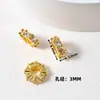 Acessórios de cristal DIY para pulseiras, contas espaçadoras douradas com areia, materiais para joias banhados a ouro cobre e acessórios de cordão feitos à mão