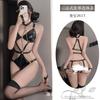 Lingerie Sexy Estilo Primavera Noturna, Traje Sexy de Couro Rainha Cosplay, Conjunto de Uniforme Tentação para Melhorar o Humor, Peça Única, Traje de Empregada