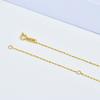 Colar Simples de Ouro 18K Brilhante Gypsophila Hot-Selling Transfronteiriço Feminino Ins Versátil Acessórios de Corrente Lisa High-End