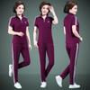 Traje Deportivo de Verano para Madres Nuevas 2021 Moda para Mujeres de Mediana Edad y Mayores Camiseta de Manga Corta de Dos Piezas para Mujer 40 Años 50