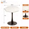 Mesa de comedor blanca de madera maciza estilo wabi-sabi, mesa pequeña minimalista para cafetería, silla tapizada, mesa cuadrada para pastelería francesa, mesa redonda