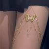 Pure Desire Super Fairy Butterfly Leg Chain Renda Renda Pérola Borla Coxa Corrente Doce Cool Spice Girl Vento Perna Corpo Corrente