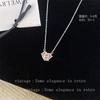 Luz de luxo estilo strass zircão Coração borboleta pingente colar das mulheres all-match nicho de alta qualidade temperamento ins clavícula cadeia