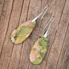 Comercio electrónico de comercio exterior nuevos pendientes de gotas de agua color jade africano moda simples pendientes de piedra natural joyería al por mayor