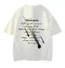 Camiseta de Manga Corta de Algodón Puro de Peso Pesado 260g para Hombre, Ajuste Holgado de Verano, Camiseta Base Estampada No Transparente, Top de Marca de Moda, Camiseta de Hombre