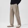 2026 nuevos pantalones de trabajo casuales holgados simples retro americanos para hombre, estilo old money, estilo japonés lavado, holgados y versátiles