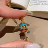 Nuevo Collar Estilo Chino Collar Étnico Turquesa Moda Femenina Temperamento Versátil Diseño de Nicho de Alta Gama Cadena para Clavícula