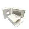 Caja de Regalo Personalizada de Papel Artístico con Lámina Dorada Caja de Empaque Caja para Jabón Cartón con Ventana Transparente Caja de Cartón Blanco