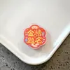 Clipes de acrílico PP em formato de flor com palavras de bênção, clipes de lanche PPJ com texto inspirador fofo
