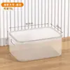 Caixa de armazenamento transparente caixa de armazenamento de brinquedos e lanches domésticos caixa organizadora de roupas cesto de armazenamento retangular com tampa caixa de armazenamento