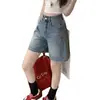 Shorts de Mezclilla Vintage Verano 2026 Nuevo Estilo Americano Sueltos de Cintura Alta Adelgazantes Rectos de Cinco Puntos Estilo de Moda