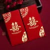 Sobre Rojo para Boda Grande, Mediano y Pequeño Set con Palabras Felices Mini Sobre Rojo Bloqueador de Puerta Bolsa de Papel para Sobre Rojo de Boda Nuevo