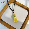 Loja de Ouro Mesmo Estilo Ouro Antigo Incrustado com Diamante Moeda Pixiu Pingente Pingente de Colar Atrai Fortuna Preserva Riqueza Presente de Bem-Estar de Feriado