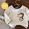 Camiseta de algodão infantil com estampa de desenho animado de manga comprida, novos estilos de primavera e outono para meninos e meninas, blusa estilo japonês, camiseta de baixo moderna para bebê, estilosa