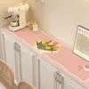 Tapete para Mesa Auxiliar con Temática de Plantas y Flores, Tapete Anti-Suciedad para Zapatero, Tapete Protector Lavable Impermeable y a Prueba de Aceite para Encimera de Entrada