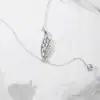 Colar com Asa e Franja em Prata de Lei S925 Design de Nicho Feminino Moda de Luxo Acessível Corrente para Clavícula Estilo Ins