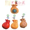 Sândalo Roxo, Sândalo Verde, Bolsa de Dinheiro Flor de Lótus, Pingente de Corrente Giratório para Celular, Escultura em Sândalo Negro Yiming Xianyuan, Enfeite Criativo de Bolsa da Sorte