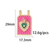 Nuevo Colgante Cuadrado de Gota de Aceite de Venta Caliente Transfronterizo, Artístico, Simple y Exquisito, Colgante de Gota de Aceite de Tarot que Conserva el Color, Accesorios