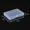 Caja plana de plástico rectangular de 1,8 cm de altura transfronteriza, caja de almacenamiento de componentes electrónicos, estuche para tarjetas de presentación, embalaje transparente de PP